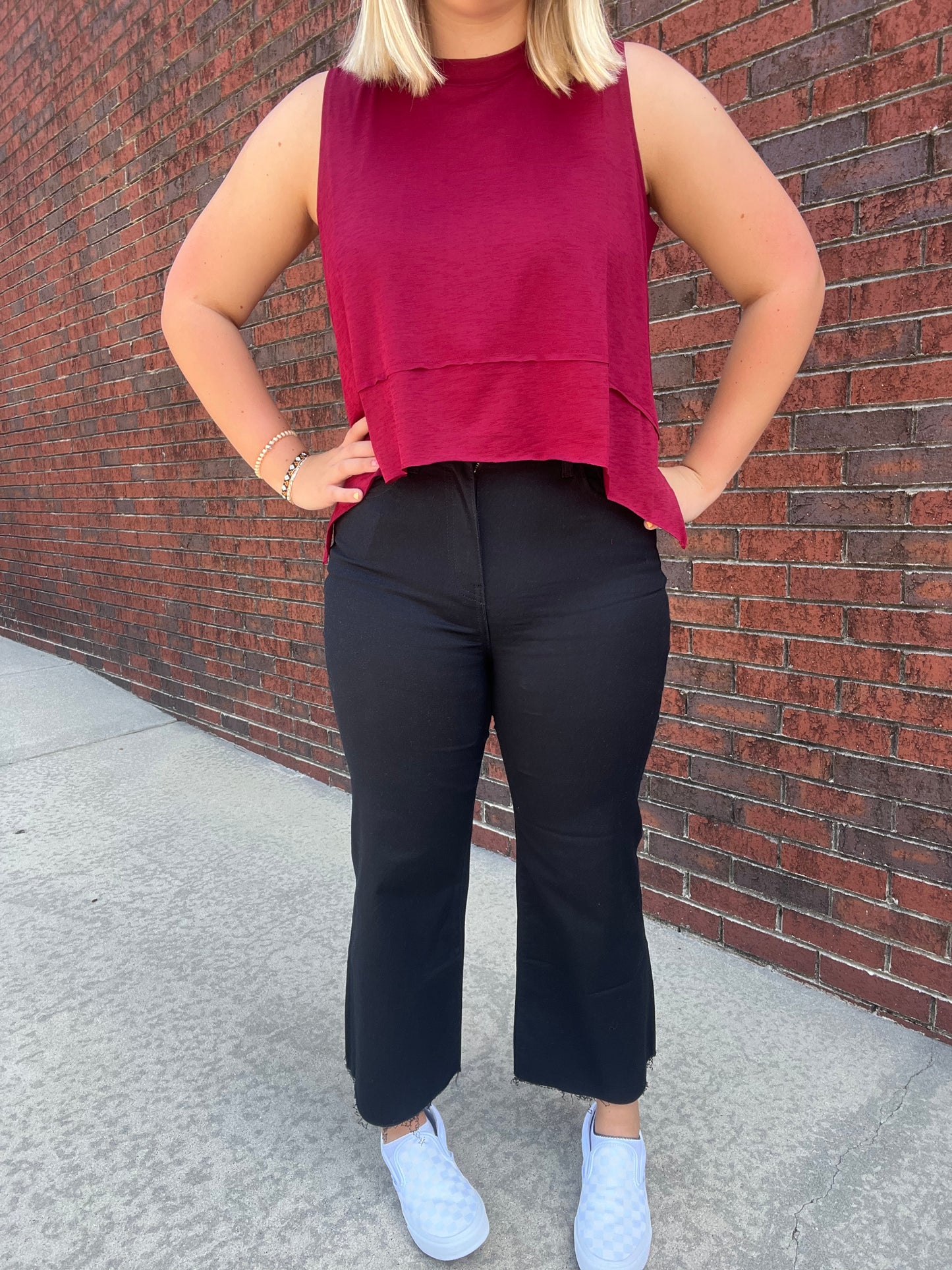 Cropped Wide Leg Jeans