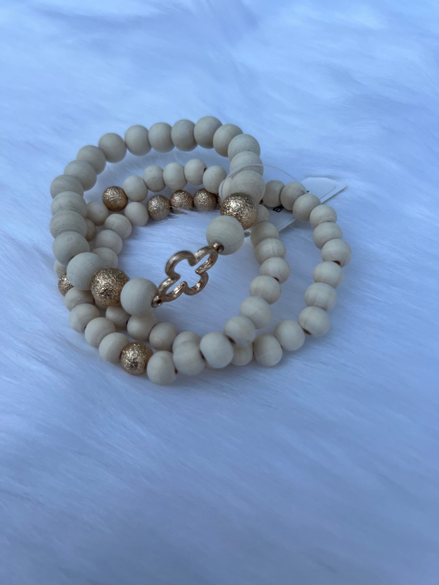Cream Bracelet Stack