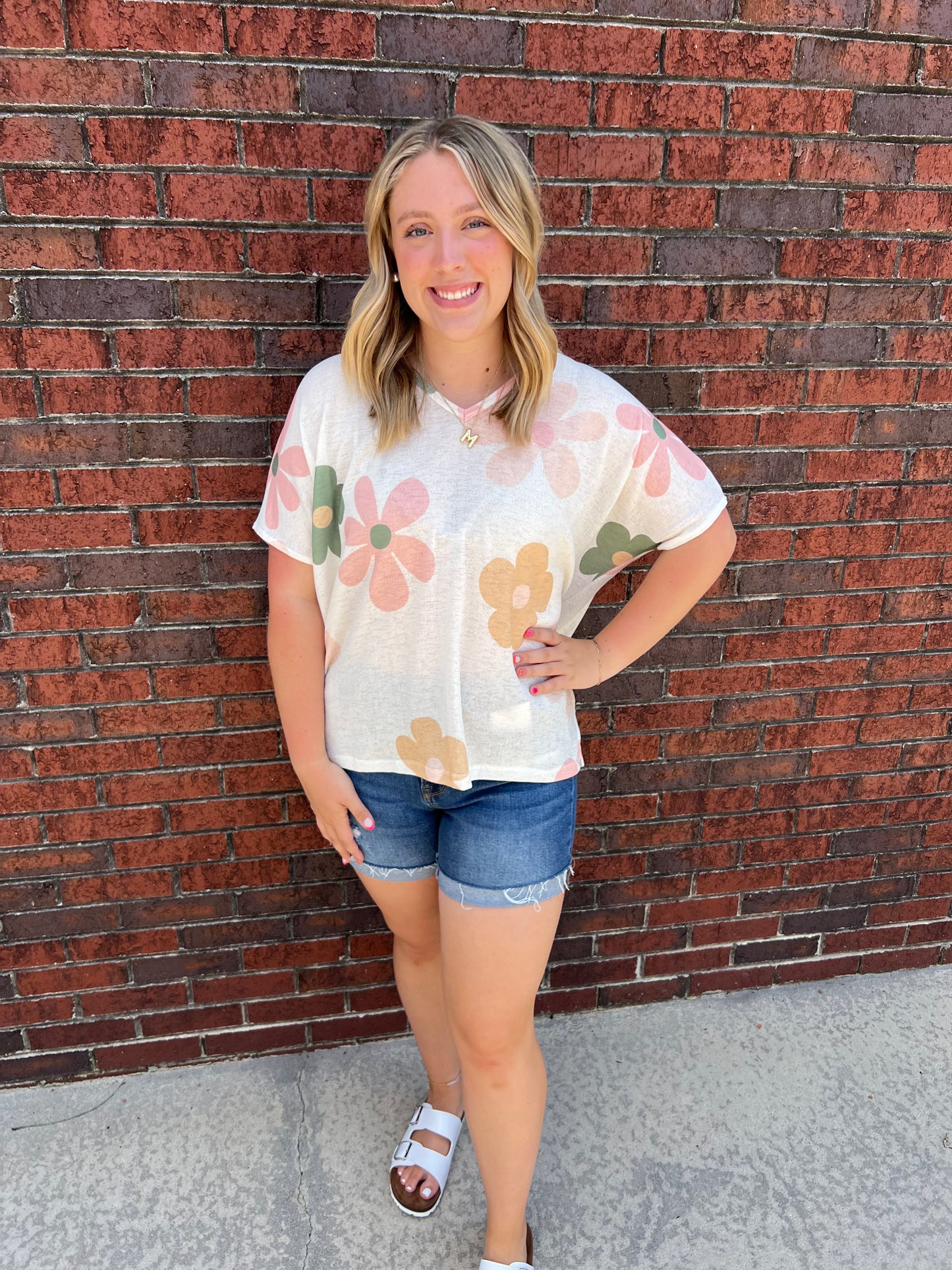 Knit Flower Top