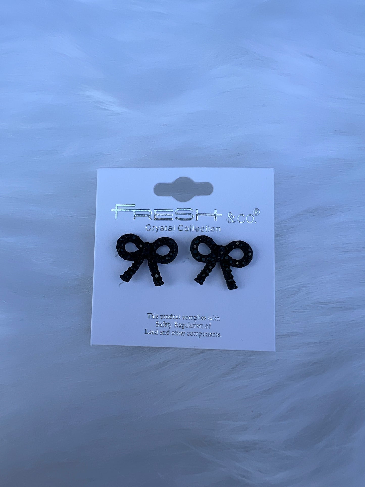 Black Bow Earrings