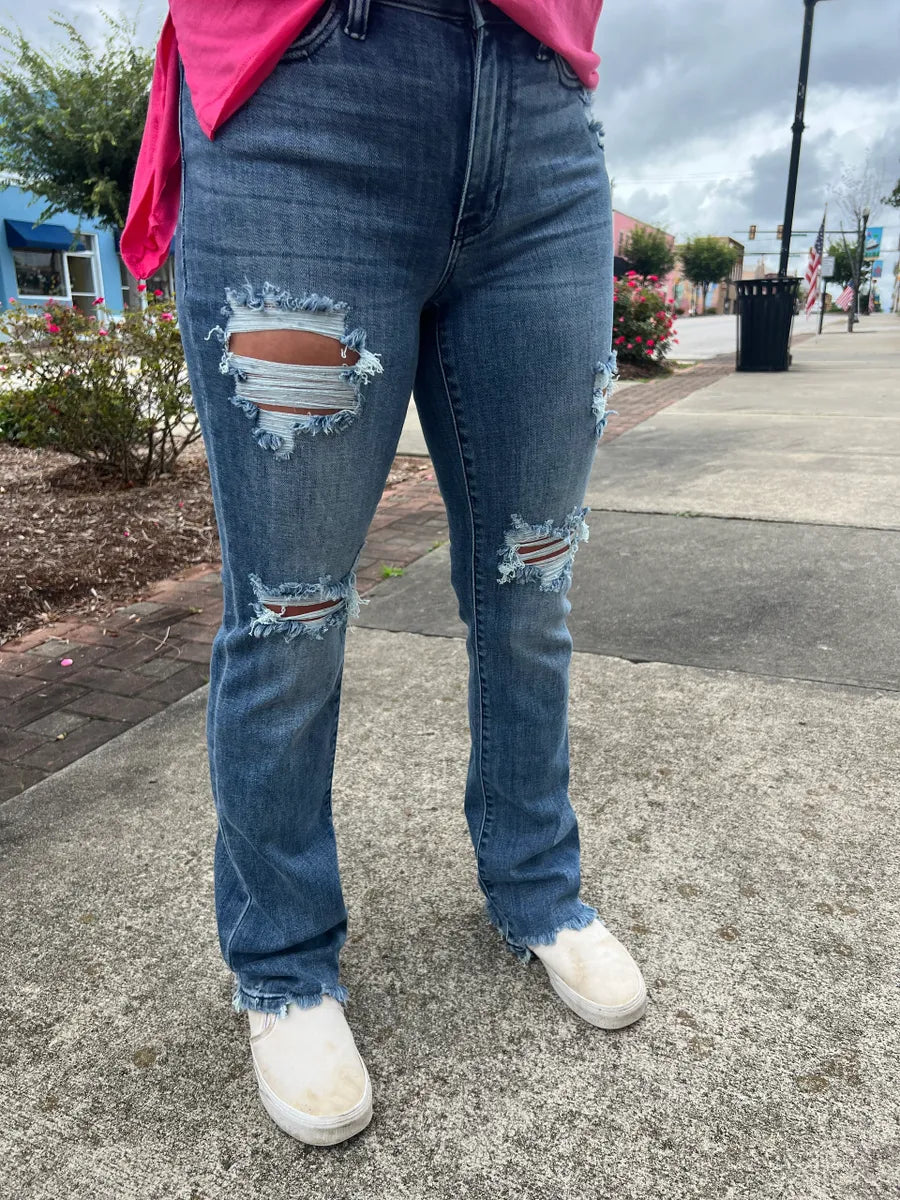 Judy Blue Distressed Straight Leg