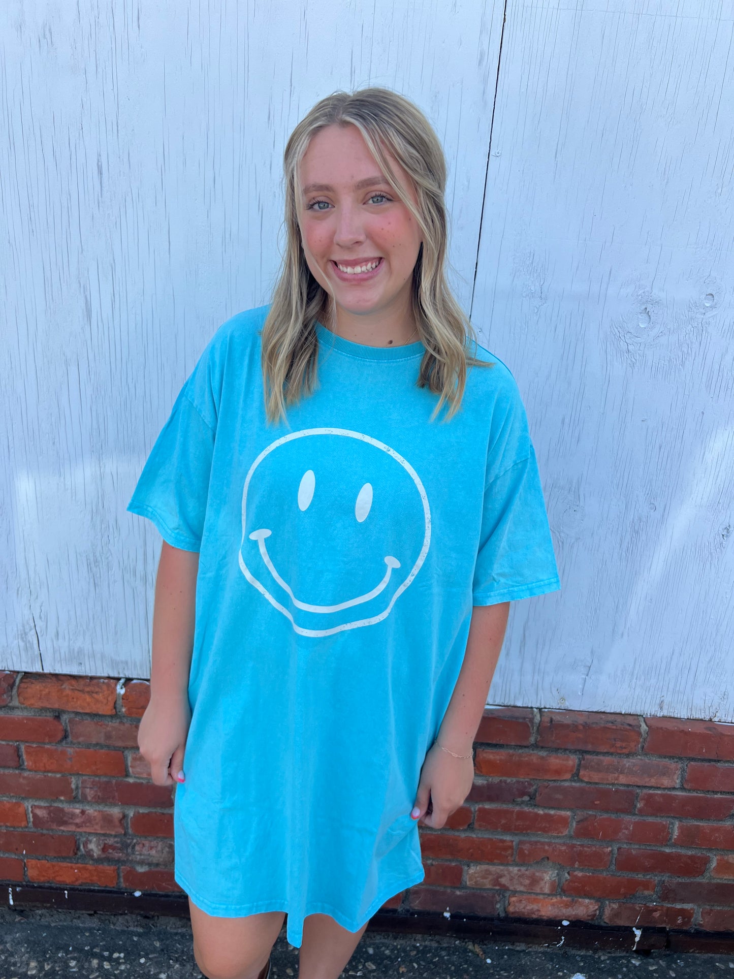 Smiley Face T-shirt Dress