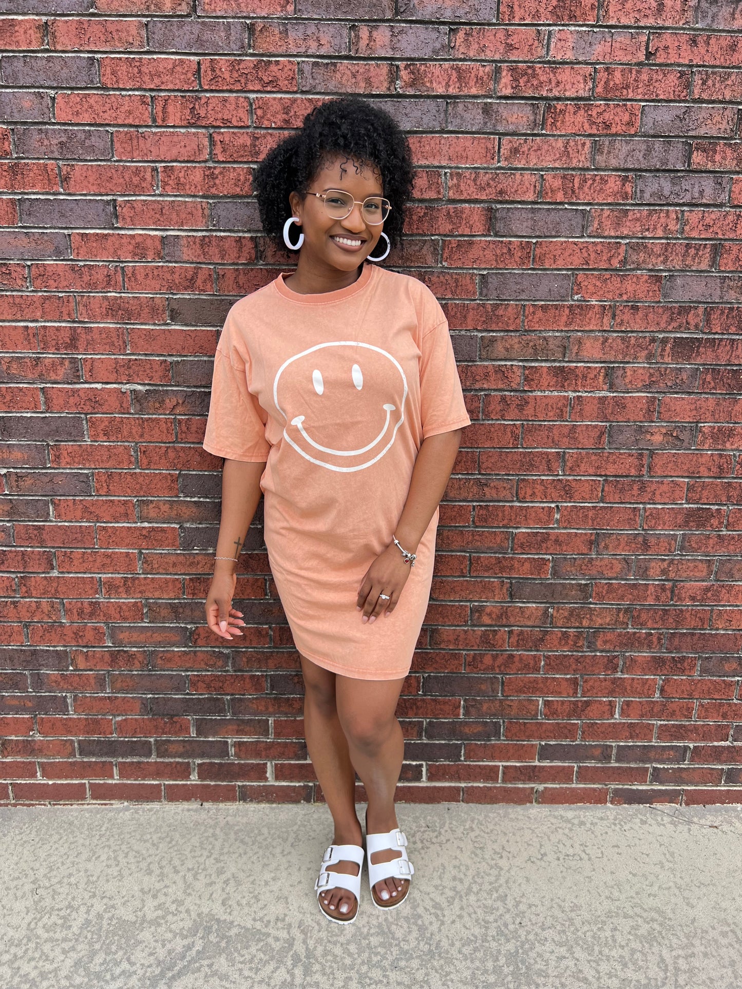 Smiley Face T-shirt Dress