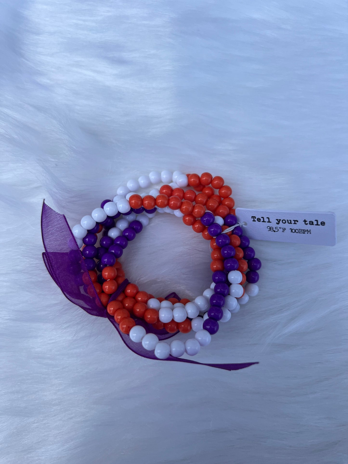 Clemson Beaded Stack