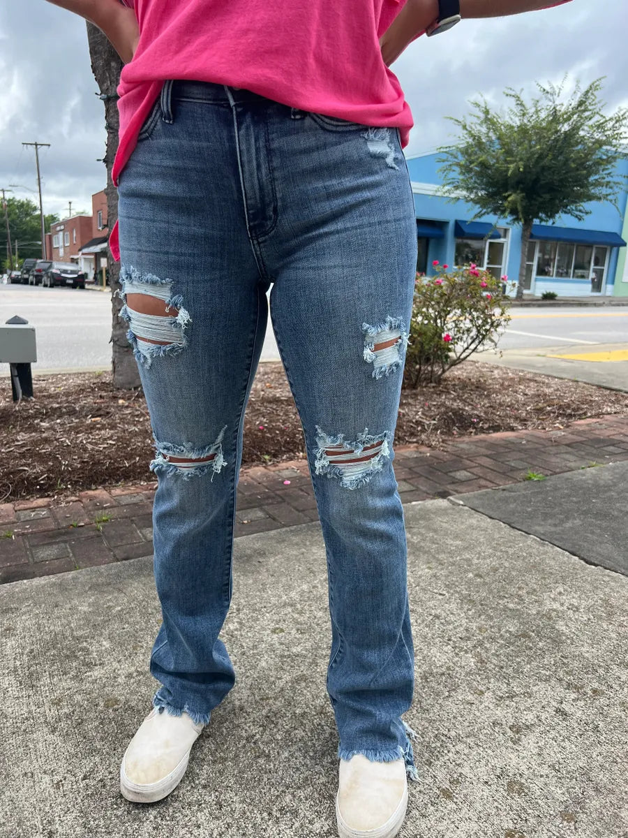 Judy Blue Distressed Straight Leg