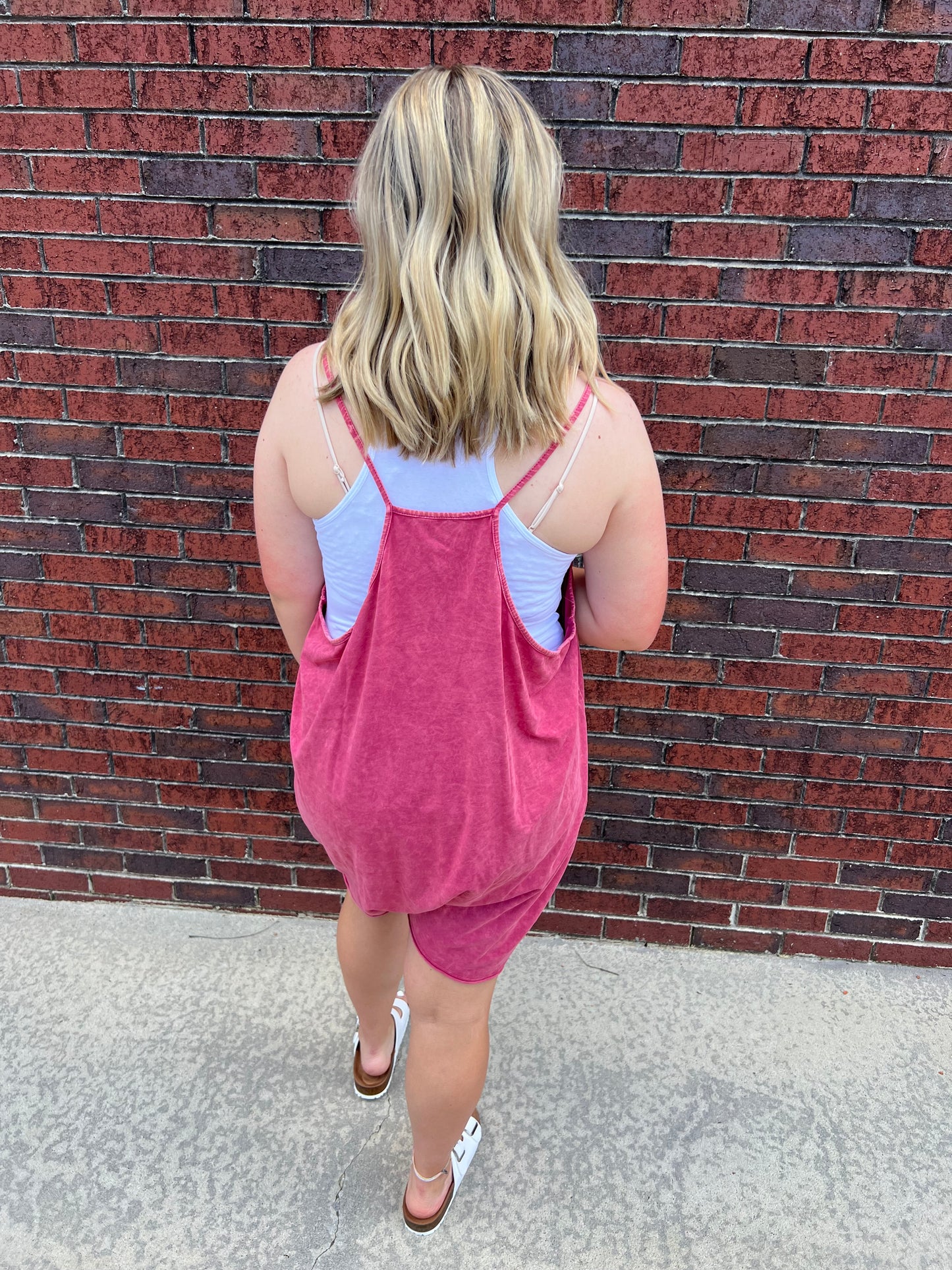 Strawberry Washed Romper