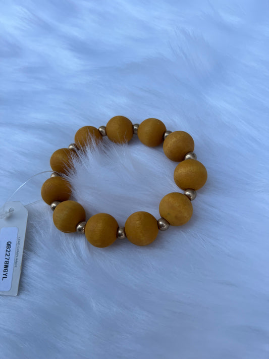 Mustard Beaded Bracelet