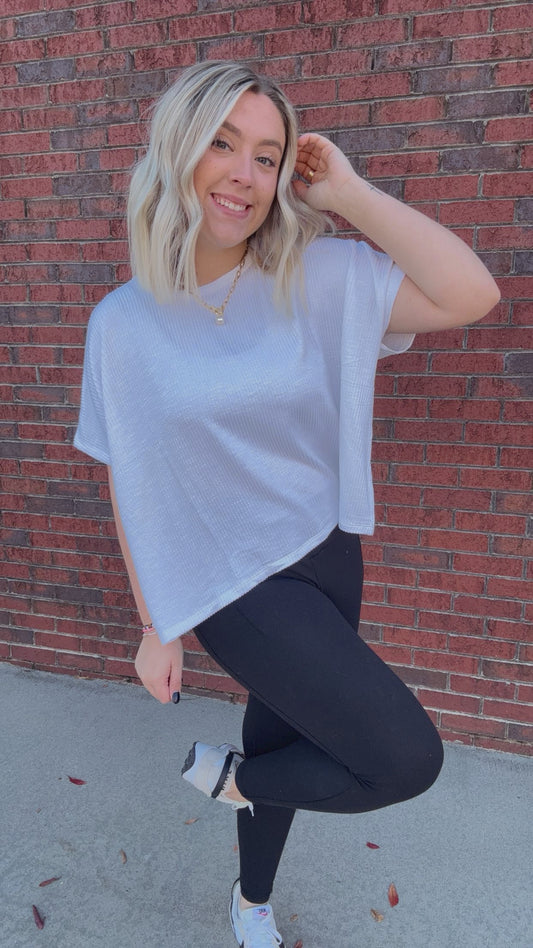 Oversized Ribbed Top