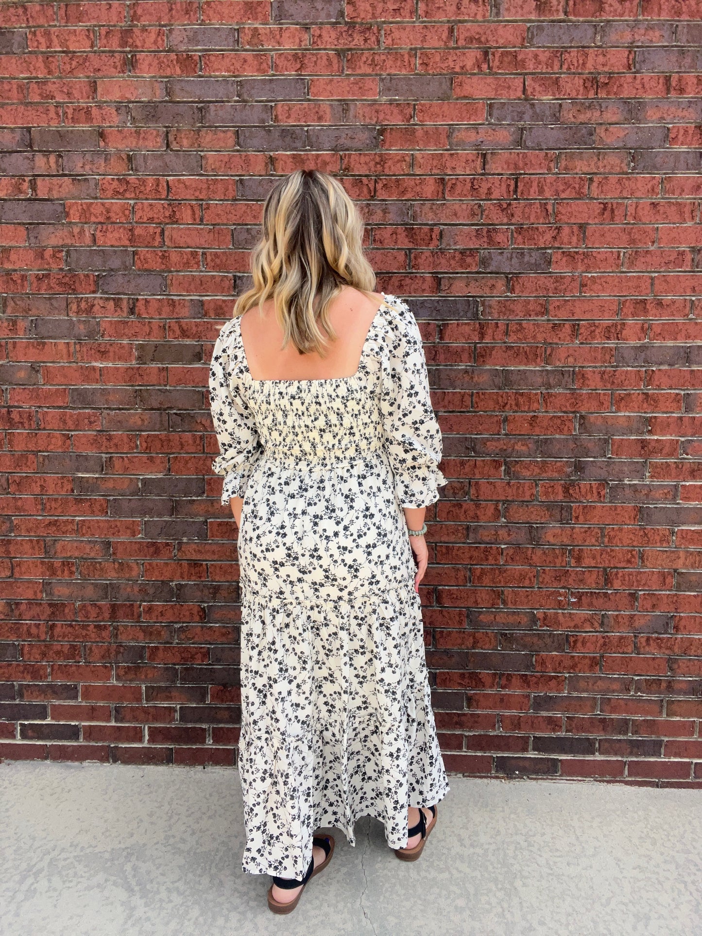 Floral Tiered Midi Dress