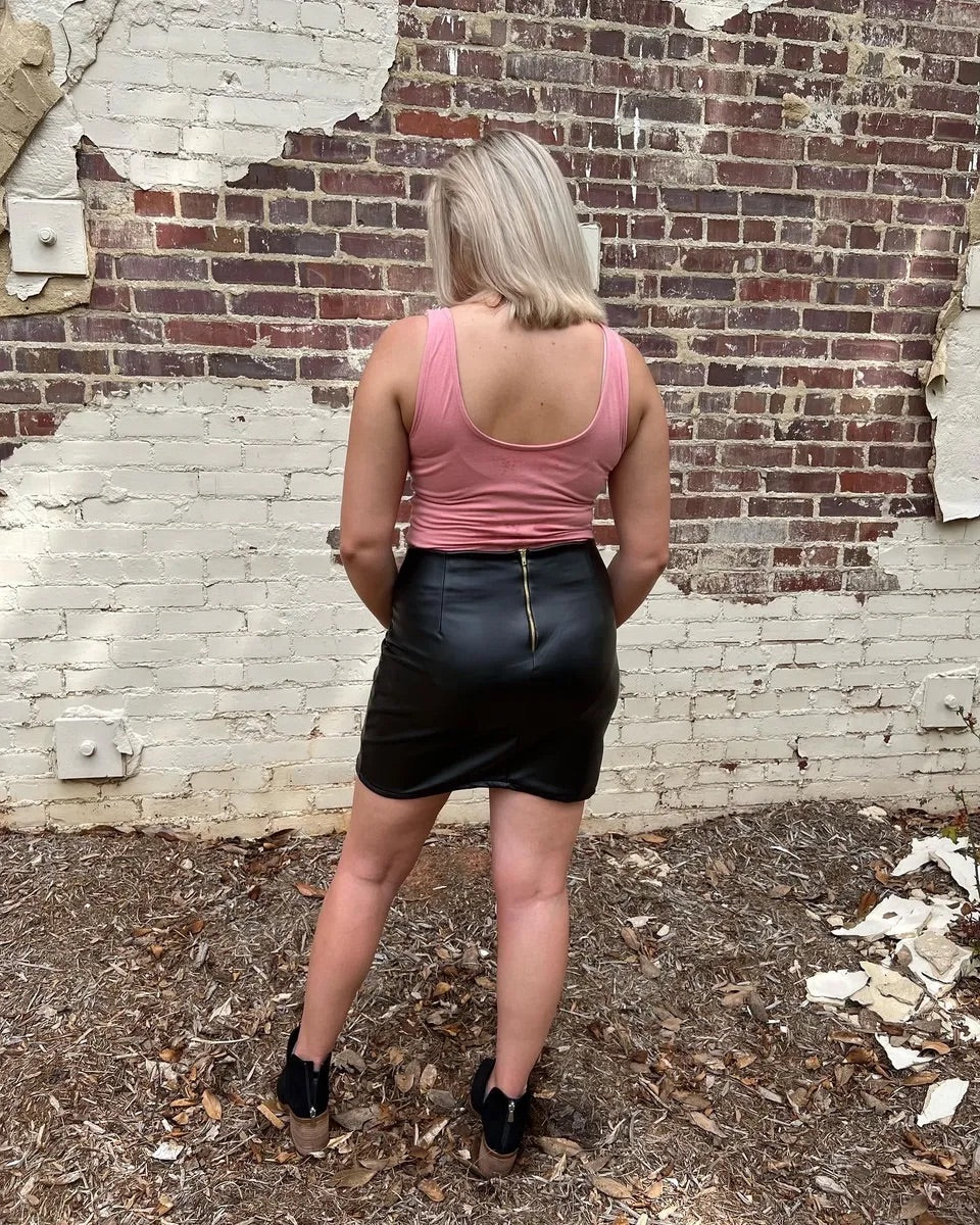 GNO Faux Leather Skirt