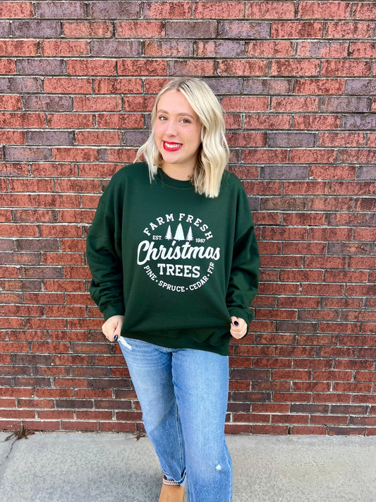 Farm Fresh Christmas Trees Sweatshirt